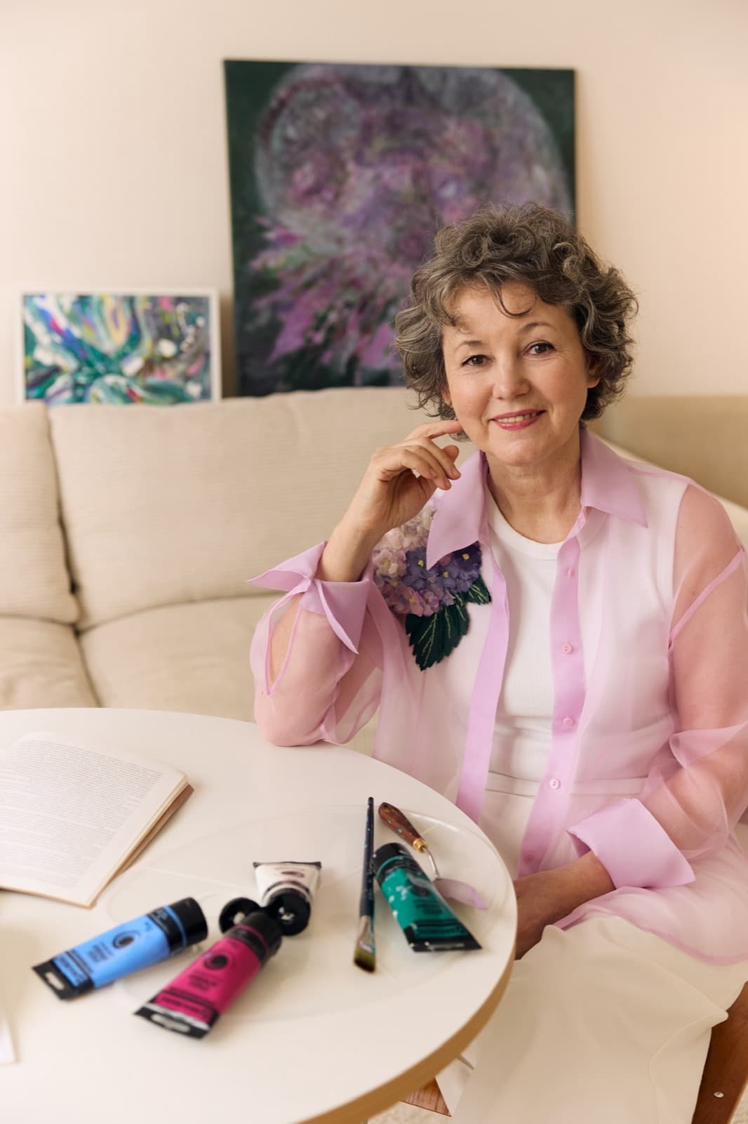 Елена Таланцева в мастерской